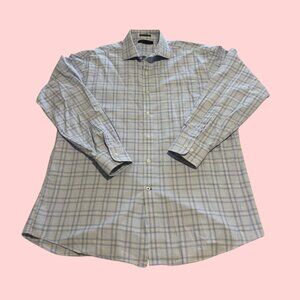 Tommy Hilfiger 100% Cotton Men's Dress Shirt, Light Blue, Size 16.5, 34/35, L